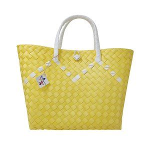 Misenka Handicrafts Bayong Sunshine Yellow Pearl White Classic Two Tone